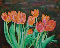 Painting: A Bunch of Tulips